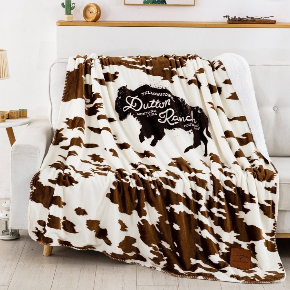 Yellowstone Silk Touch Sherpa Reverse Throw, 60" x 70"